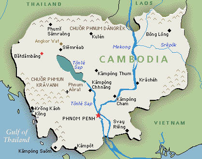 cambodge politique carte